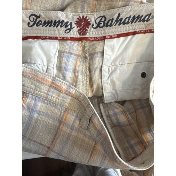 Tommy Bahama Mens Plaid Linen & Silk Blend Shorts Size 34 Checkered - Picture 3 of 5